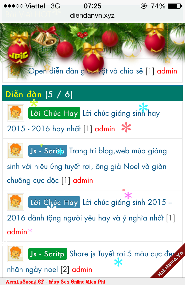 XemLaSuong.CF - Share js Tuyết rơi 5 màu cực đẹp nhân ngày noel